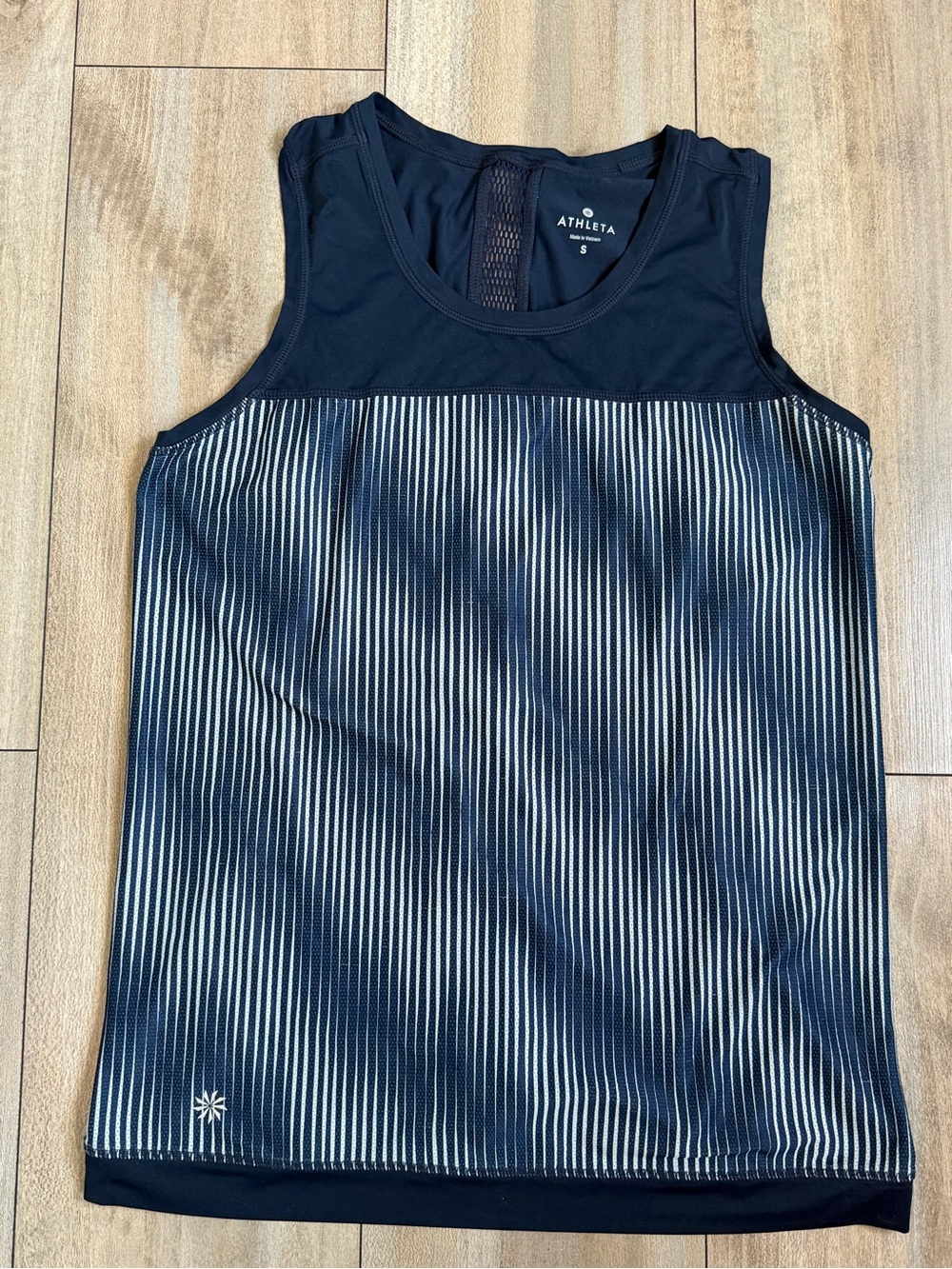 Athleta Navy and White Striped Performance Tank - Picture 2 of 9